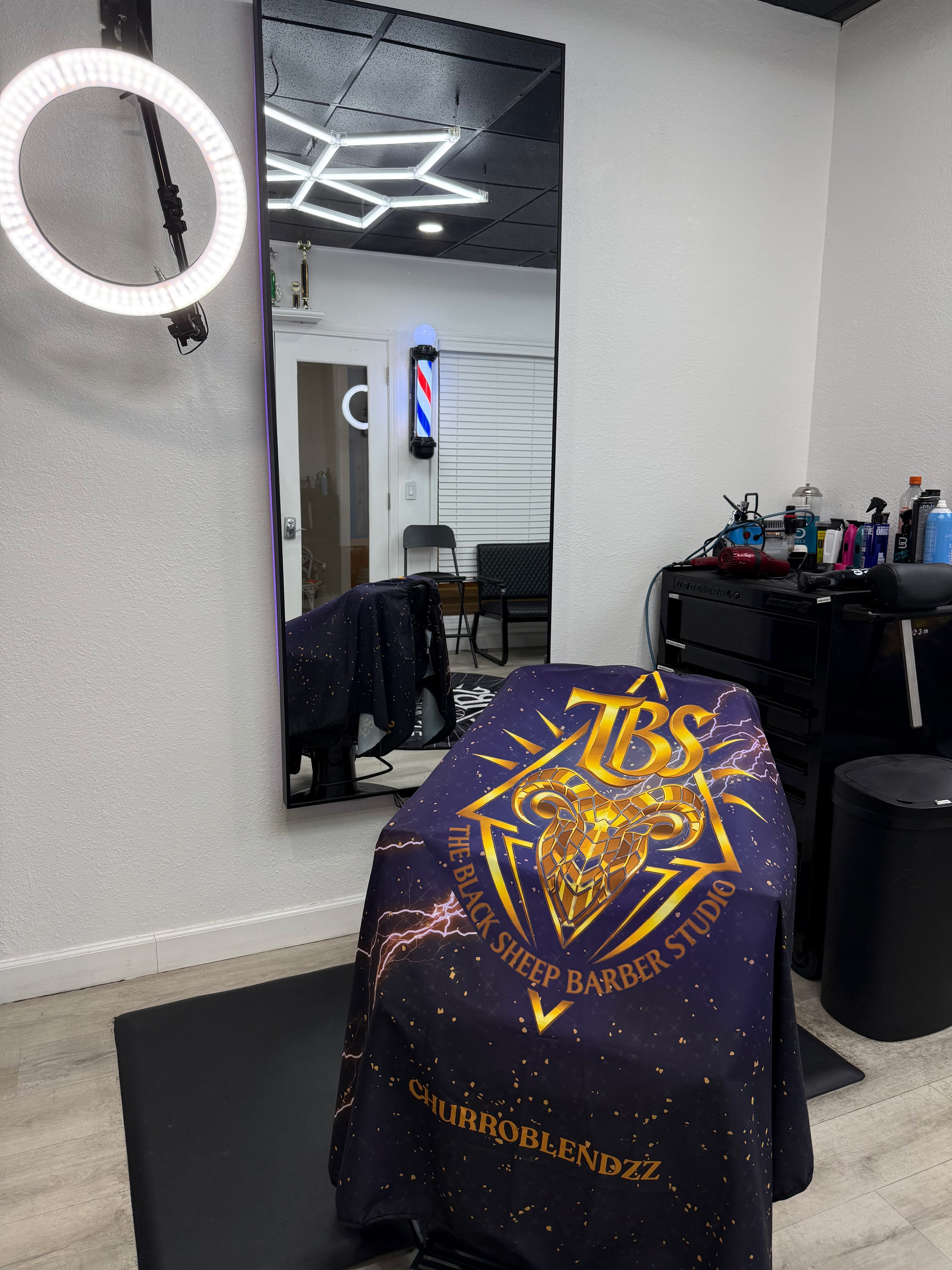 Barber chair close-up