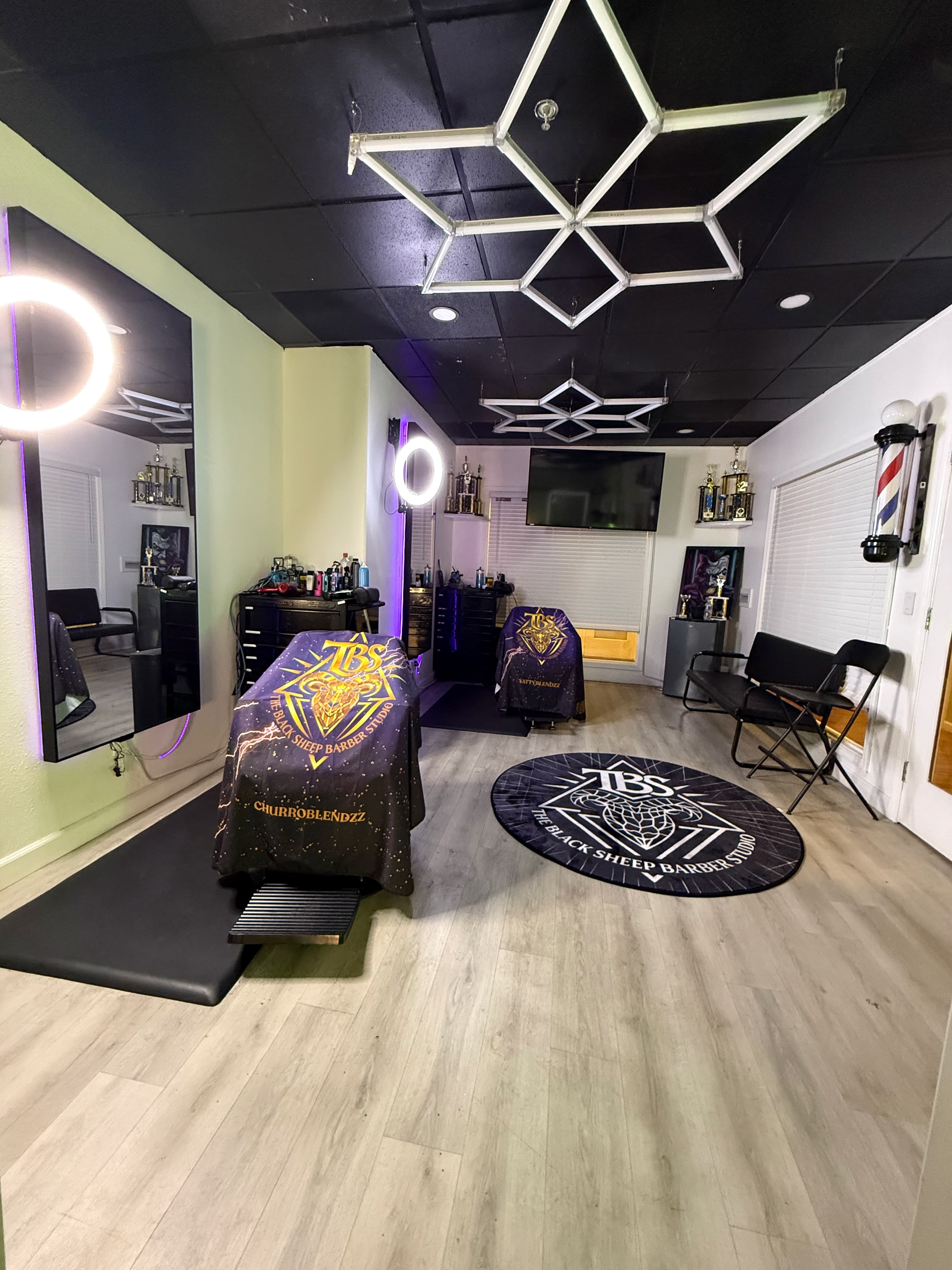 The Black Sheep Barber Studio interior