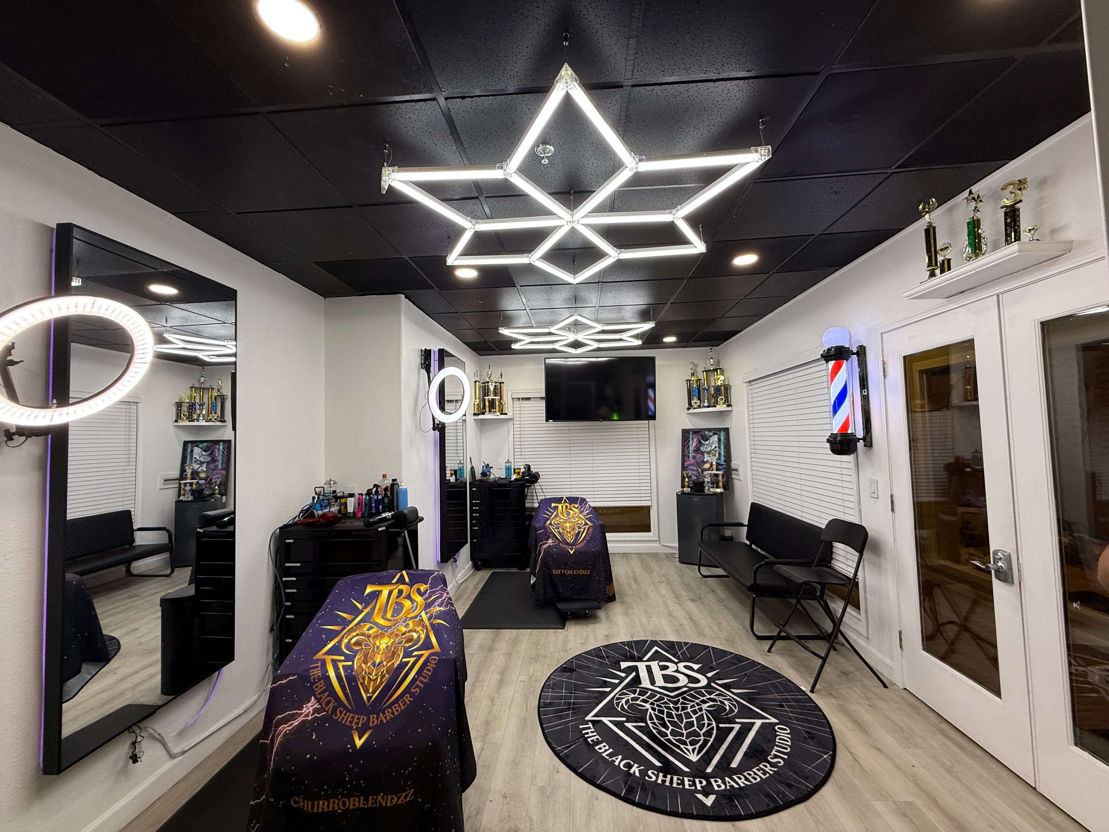The Black Sheep Barber Studio interior